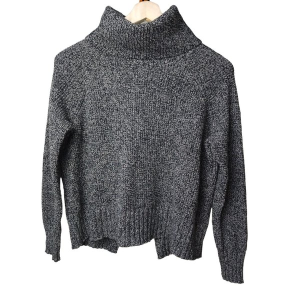 Madewell Roll neck Knit open back Merino Wool blend Sweater S - Picture 1 of 10